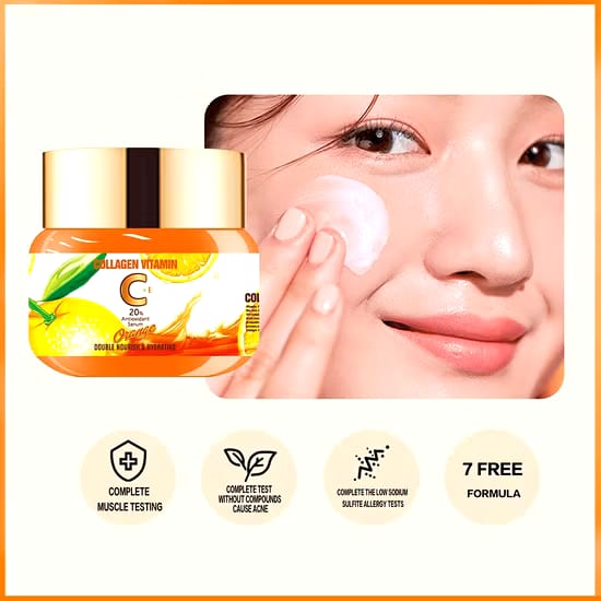 Collagen Vitamin C + E Cream Best Skin Moisturizing Collagen Vitamin C Face Cream For Brightening 50g