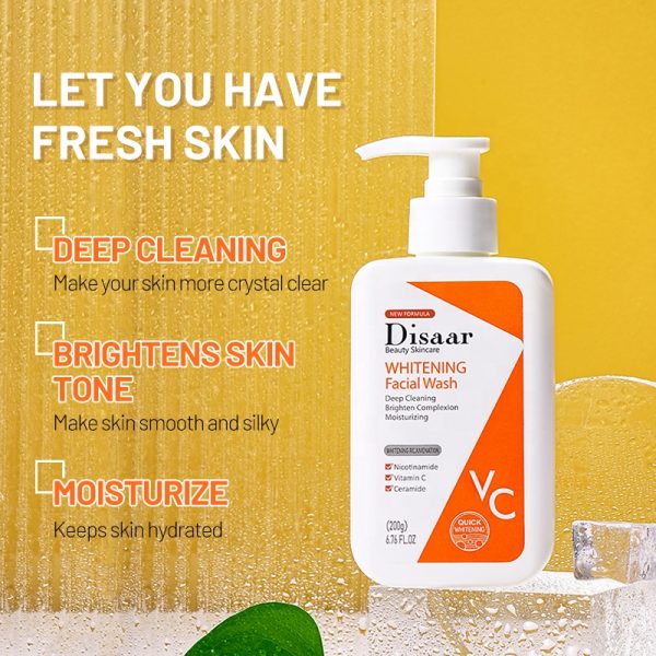 Disaar Vitamin C & Nicotinamide Nourishing Smooth Skin Reduce Fine Line Body Lotion 200g | Disaar Whitening Facial Wash