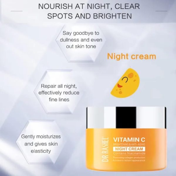 Dr.rashel Vitamin C Brightening & Anti-aging Night Cream 50g