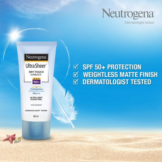 Neutrogena Sunblock Original Ultra Sheer Dry Touch Spf50 Ultra Sheer Dry Touch Sunblock Spf 50+ (118ml)