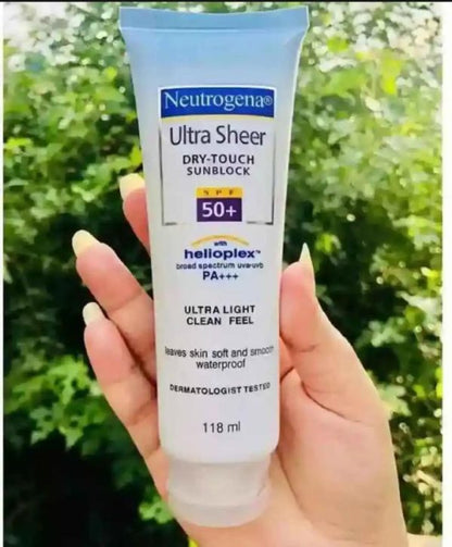 Neutrogena Sunblock Original Ultra Sheer Dry Touch Spf50 Ultra Sheer Dry Touch Sunblock Spf 50+ (118ml)