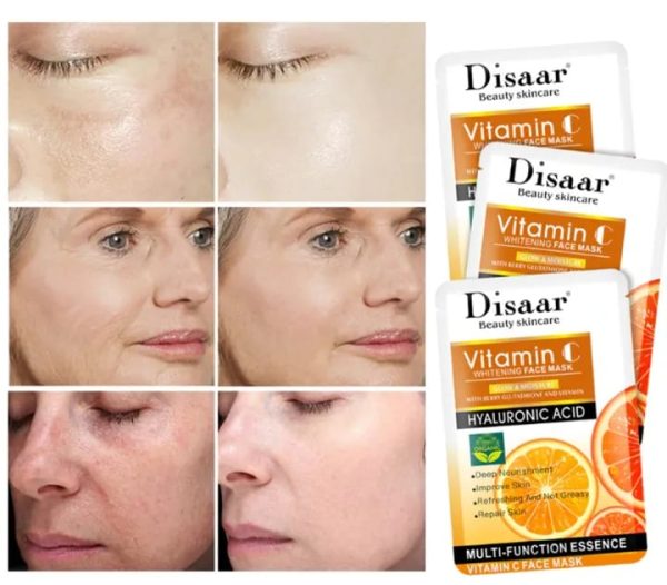 Pack Of 10 Disaar Whitening Vitamin C Moisturizing Facial Mask 25ml