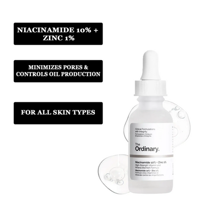 The Ordinary Niacinamide Serum 10% + Zinc 1% Supersize Serum 30ml | Best Quality Serum 30ml