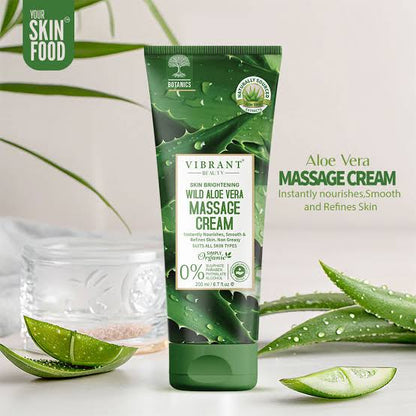 Vibrant Beauty Skin Brightening Aloe Vera Massage Cream 200 Ml