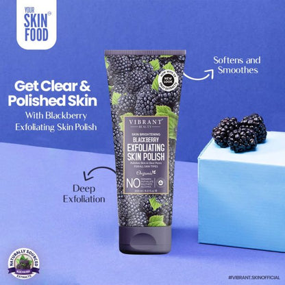 Vibrant Beauty Skin Brightening Blackberry Exfoliating Skin Polish (200ml)