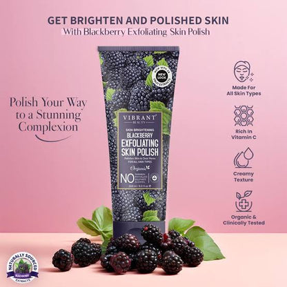 Vibrant Beauty Skin Brightening Blackberry Exfoliating Skin Polish (200ml)