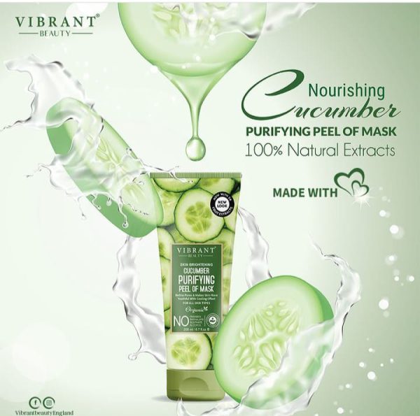 Vibrant Beauty Skin Brightening Cucumber Purifying Peel Off Mask 200ml