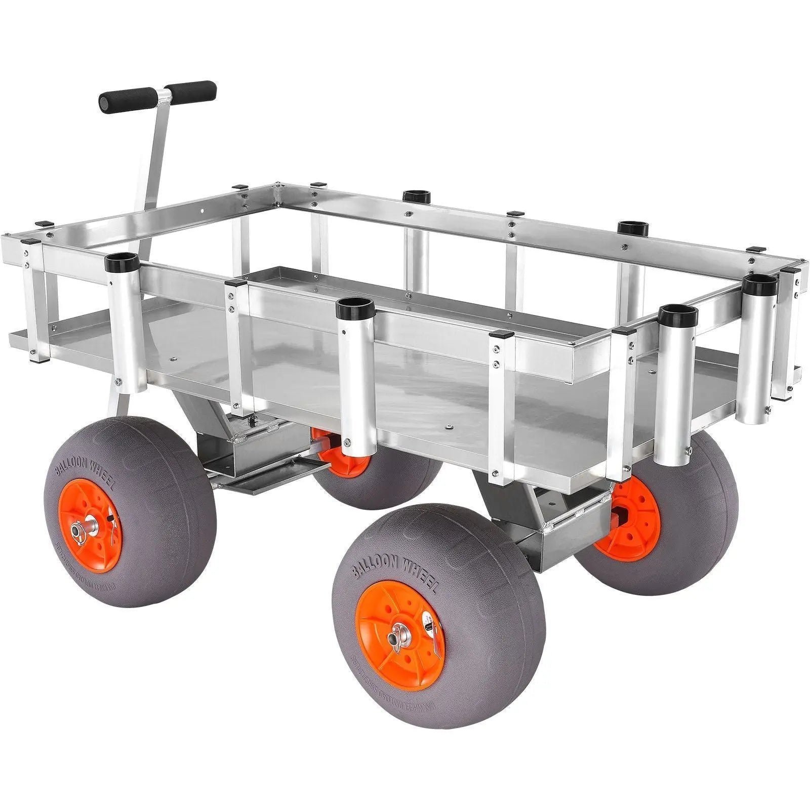VEVOR-Beach-Fishing-Cart-500-lbs-Load-Capacity-Fish-and-Marine-Cart-with-Four-13-Big-Wheels-PU-Balloon-Tires-for-Sand-Heavy-Duty-Aluminum-Pier-Wagon-Trolley-with-6-Rod-Holders-for-Fis.jpg 500 lbs Beach Fishing Cart, 13″ PU Balloon Tires, Heavy-Duty Aluminum Frame, 6 Rod Holders, DOBA-MC500 - Image 1